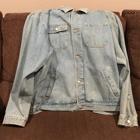 mens big and tall blue jean jacket